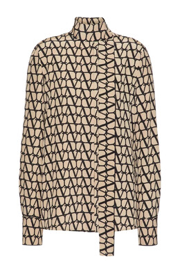 Valentino: Бежевая блуза 