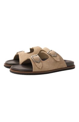 Canali: Бежевые шлёпанцы 