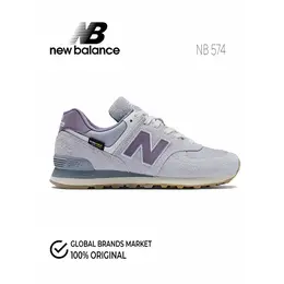 New Balance: Серые кроссовки  574
