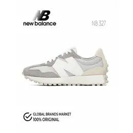 New Balance: Серые кроссовки  327