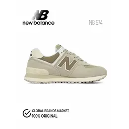 New Balance: Бежевые кроссовки  574