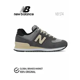 New Balance: Серые кроссовки  574