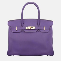 Hermes: Фиолетовая сумка  Birkin 30
