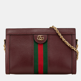 Gucci: Бордовая сумка через плечо  Ophidia