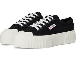 Superga: Чёрные кроссовки 