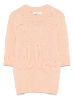 Chloé: Оранжевый свитер 