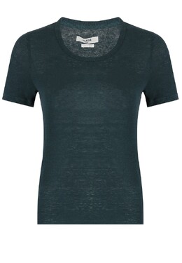Isabel Marant Étoile: Зелёная футболка 