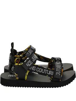 Versace Jeans Couture: Чёрные сандалии 