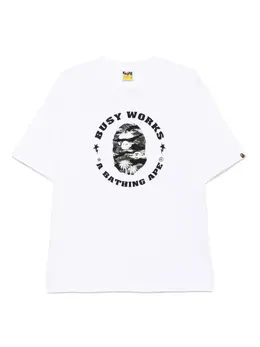 A BATHING APE®: Белая футболка 