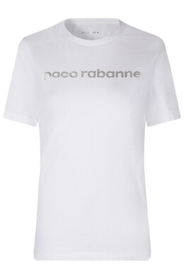 Paco Rabanne: Белая футболка 