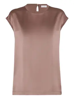 Brunello Cucinelli: Атласная футболка 