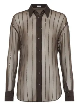 Brunello Cucinelli: Рубашка с блёстками 