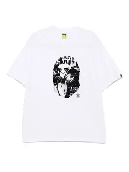 A BATHING APE®: Белая футболка 