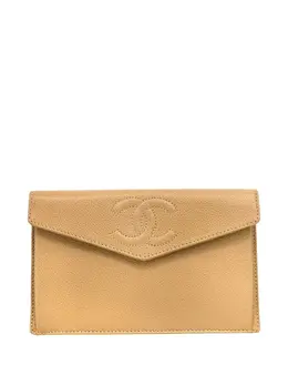 CHANEL Pre-Owned: Бежевый кошелёк 