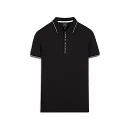 Armani Exchange: Чёрное поло 