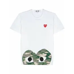 Comme des Garcons PLAY: Серебристая футболка 