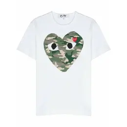 Comme des Garcons PLAY: Серебристая футболка 