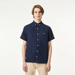 LACOSTE: Синяя рубашка 