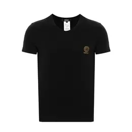 Versace: Чёрная футболка 
