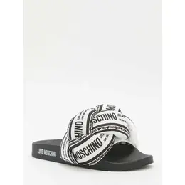 LOVE MOSCHINO: Белые шлёпанцы 