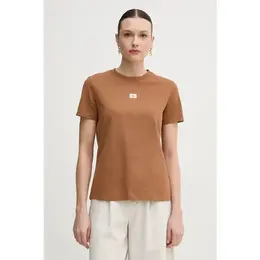 Calvin Klein Jeans: Коричневая футболка 