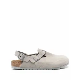 Birkenstock: Серые сандалии 