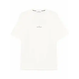 Stone Island: Белая футболка 