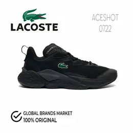 LACOSTE: Чёрные кроссовки 