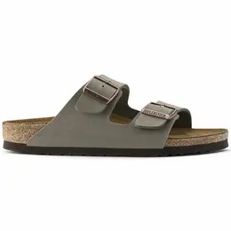 Birkenstock: Серые сабо  Arizona