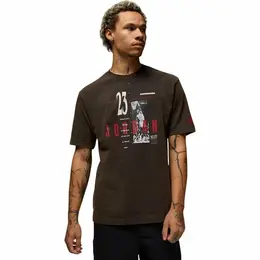 NIKE: Коричневая футболка  Reissue