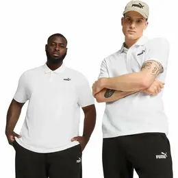 PUMA: Белое поло  Ess