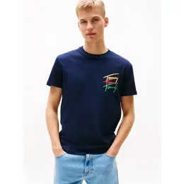 Tommy Jeans: Синяя футболка 