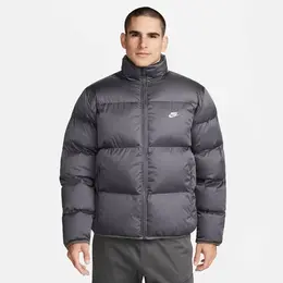 NIKE: Серая куртка  Sportswear Club