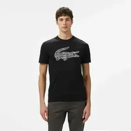LACOSTE: Чёрная футболка 