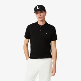 LACOSTE: Чёрное поло 