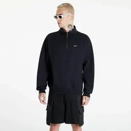 NIKE: Чёрная толстовка  Solo Swoosh