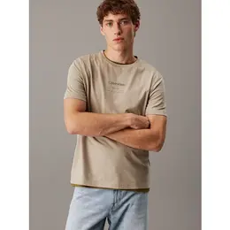 CALVIN KLEIN: Коричневая футболка 