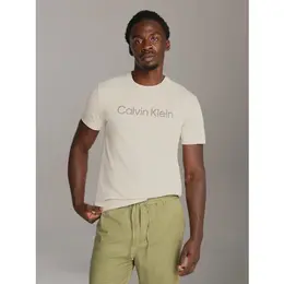 CALVIN KLEIN: Бежевая футболка 