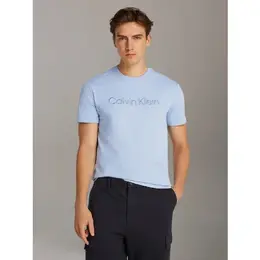 CALVIN KLEIN: Голубая футболка 