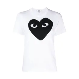 Comme des Garcons PLAY: Серебристая футболка 