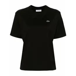 LACOSTE: Чёрная футболка 