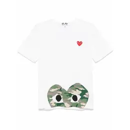 Comme des Garcons PLAY: Белая футболка 
