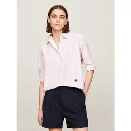 TOMMY HILFIGER: Розовая рубашка 