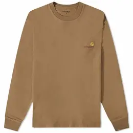 Carhartt WIP: Коричневый свитшот  American