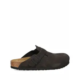 Birkenstock: Серые сабо  Boston