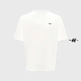 NIKE: Белая футболка  Solo Swoosh