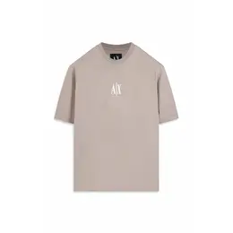 Armani Exchange: Бежевая футболка 