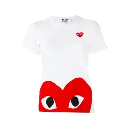 Comme des Garcons PLAY: Серебристая футболка 
