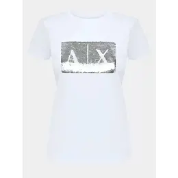 Armani Exchange: Белая футболка 