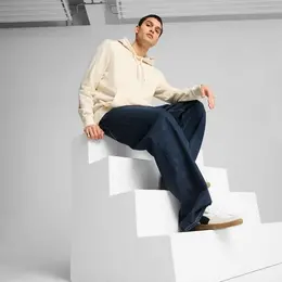 PUMA: Бежевая толстовка  Ess
